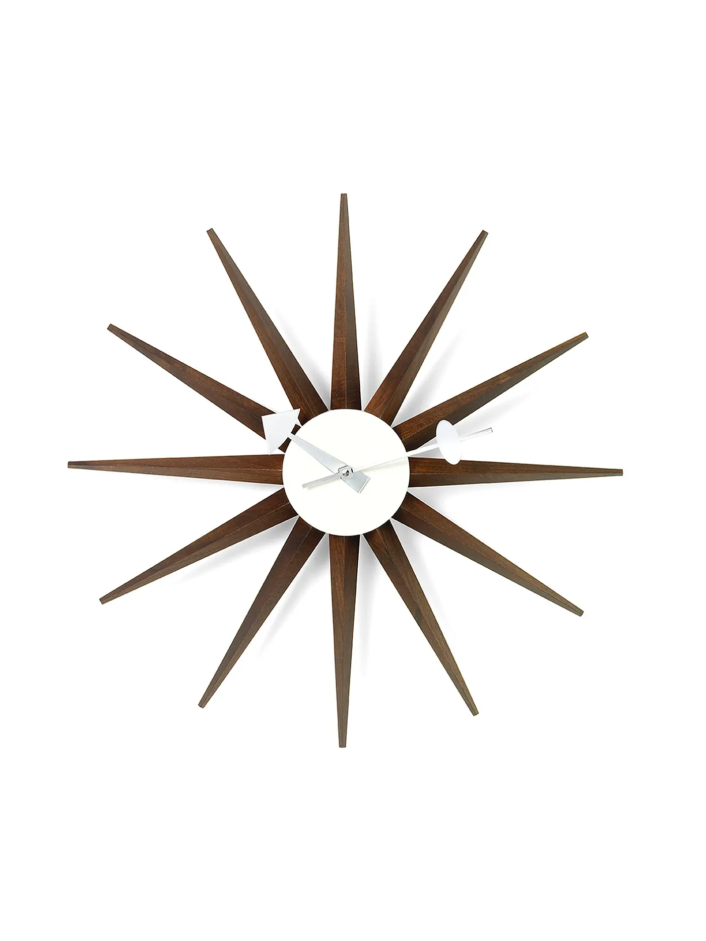 VITRA | Wanduhr Sunburst Clock Nussbaum/Schoko 47cm | 